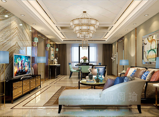 黄瓜插穴视频世纪江尚三室两厅168平装修设计效果欣赏